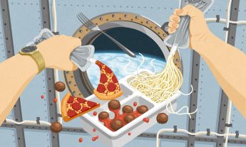 Comfort food in space: the final frontier | ideas.ted.com | Illustration by John Holcroft.