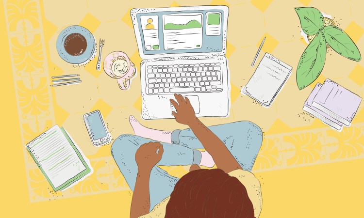 Working From Home Illustrations