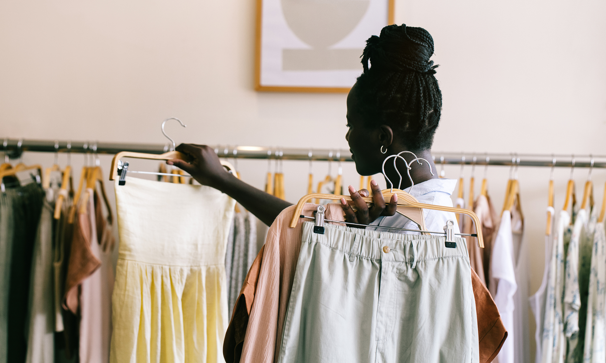 high fashion clothes rack